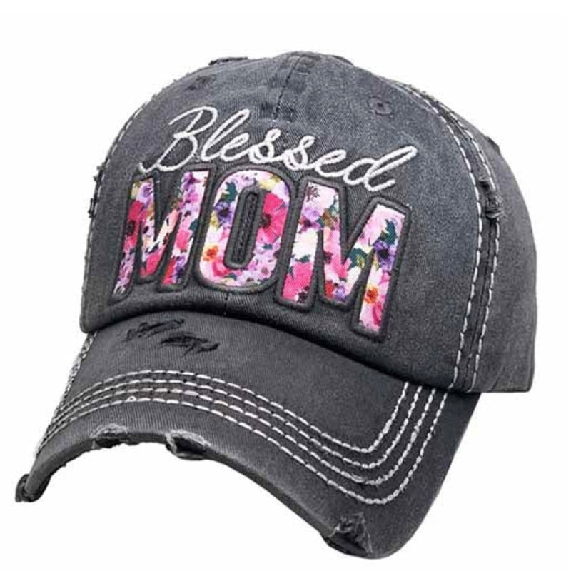 Blessed Mom Distressed Hat