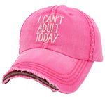 I Can't Adult Today Vintage Baseball Cap