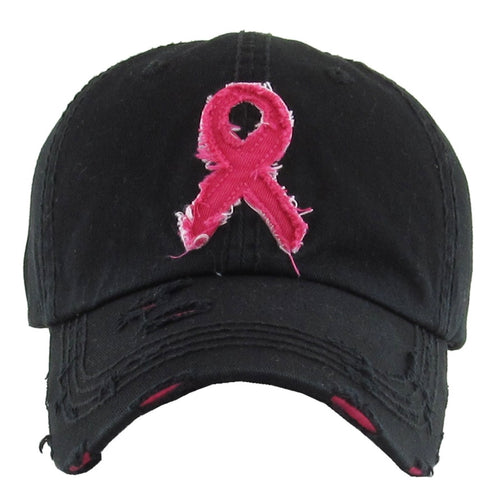 Pink Ribbon Vintage Baseball Cap