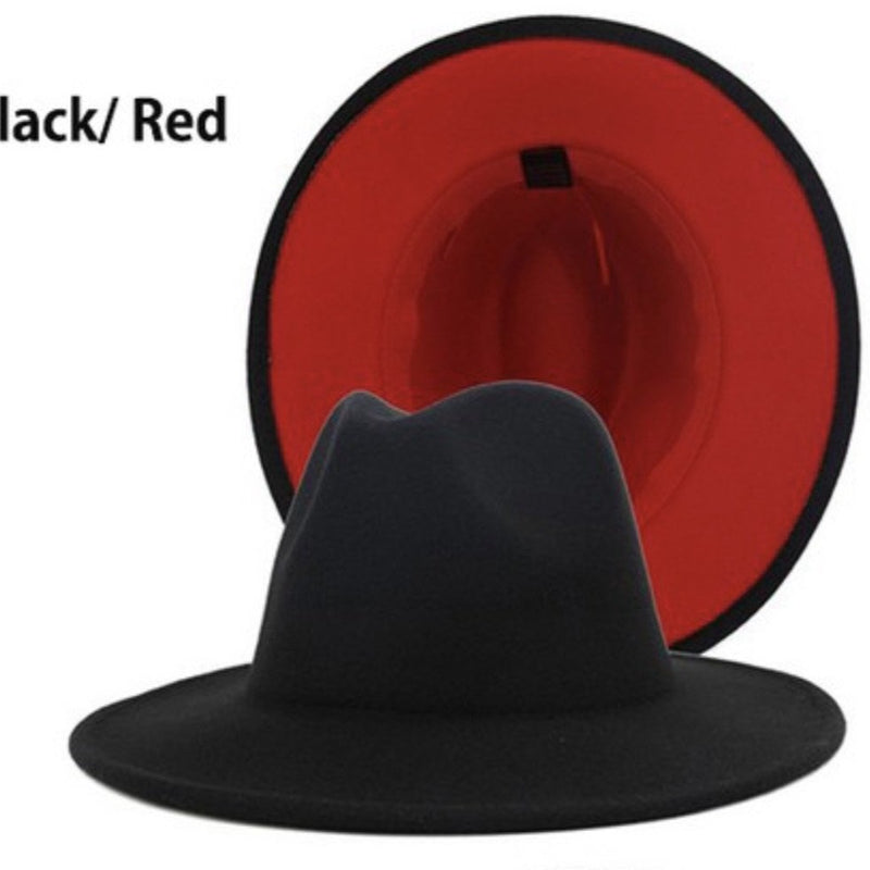 Red Bottom Fedora Hat